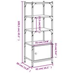 vidaXL Bibliothèque à 3 niveaux chêne brun 41x30x109 5 cm