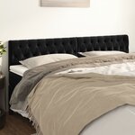 vidaXL Têtes de lit 2 Pièces Noir 90x7x78/88 cm Velours