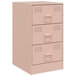 vidaXL Tables de chevet 2 Pièces rose 34 5x39x62 cm acier