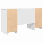 vidaXL Bureau avec tiroir Blanc 140 x 49 x 76 cm Bois d'ingénierie