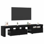 vidaXL Meuble TV 2 Pièces Chêne noir 260 x 37 x 40 cm Bois d'ingénierie