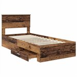 vidaXL Cadre de lit Bois ancien 100 x 200 cm Bois d'ingénierie
