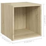 vidaXL Meubles TV 4 Pièces chêne sonoma 37x35x37 cm bois d’ingénierie