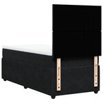 vidaXL Sommier à lattes de lit avec matelas Noir 100x200 cm Velours