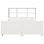 vidaXL Lit bibliothèque sans matelas blanc 140x190 cm bois massif