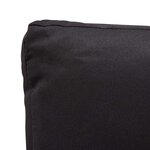 vidaXL Canapé 2 places de jardin et coussins Noir 124cm Résine tressée