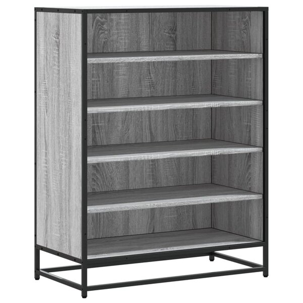 vidaXL Meuble à chaussures sonoma gris bois d'ingénierie et métal