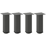 vidaXL Pieds de table basse 4 pièces Anthracite 42-44 cm Acier