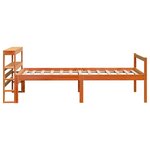 vidaXL Cadre de lit avec tête de lit sans matelas cire marron 75x190cm