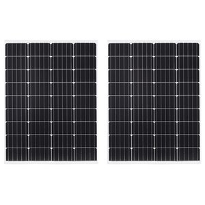 Vidaxl panneaux solaires 2 pcs 100 w monocristallin verre de sécurité