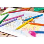 Pochette de 12 crayons plastique BIC Kids PLASTIDECOR