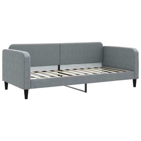 vidaXL Lit de repos gris clair 90x200 cm Tissu