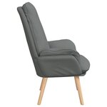 vidaXL Fauteuil Relaxant en Tissu Gris Foncé