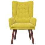 Fauteuil relaxant vidaXL en velours jaune