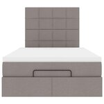 vidaXL Cadre de lit ottoman avec matelas taupe 120x200 cm tissu