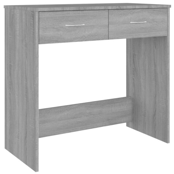 vidaXL Bureau sonoma gris 80x40x75 cm bois d'ingénierie