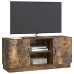 vidaXL Meuble TV Chêne fumé 102 x 34 5 x 47 cm Bois d'ingénierie