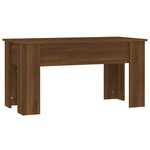 vidaXL Table basse Chêne marron 101x49x52 cm Bois d'ingénierie
