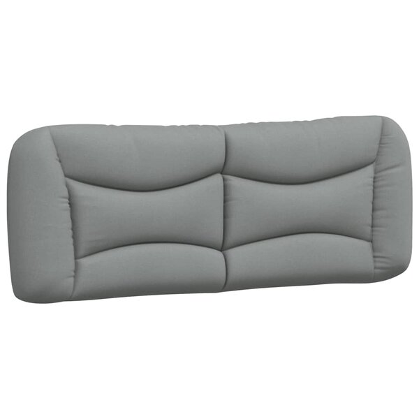 vidaXL Coussin de tête de lit Hvar gris clair 137 cm tissu