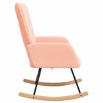vidaXL Chaise à bascule Rose Tissu Sherpa