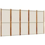 vidaXL Cloison de séparation 5 panneaux gris clair 350x180 cm