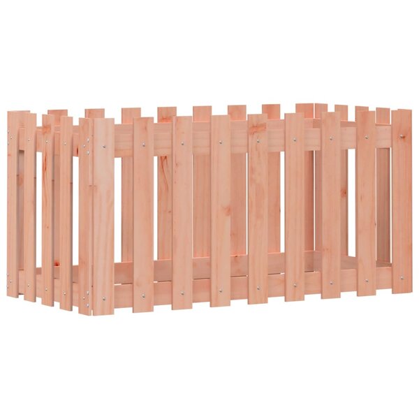 vidaXL Lit surélevé de jardin design de clôture bois douglas massif