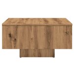 vidaXL Table basse chêne artisanal 60x60x31 5 cm bois d'ingénierie