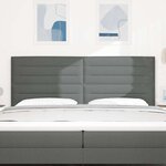 vidaXL Tête de Lit LED Design Lignes Gris Foncé 100 cm Tissu