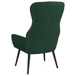 vidaXL Fauteuil inclinable Vert foncé Tissu