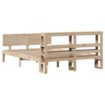 vidaXL Cadre de lit avec tête de lit 120x190 cm bois de pin massif