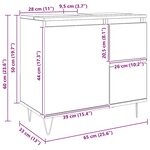vidaXL Armoire de lavabo de salle de bain chêne artisanal 65x33x60 cm