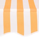 vidaXL Auvent rétractable manuel 100 cm Rayures oranges et blanches