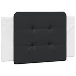 vidaXL Lit avec matelas blanc et noir 100x200 cm similicuir