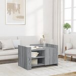 vidaXL Table basse sonoma gris 80x50x50 cm Bois d'ingénierie