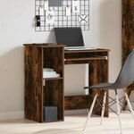 vidaXL Bureau avec étagères chêne fumé 84x40x78 cm bois d'ingénierie