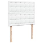 vidaXL Sommier à lattes de lit avec matelas blanc 120x190cm similicuir