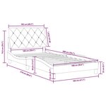 vidaXL Cadre de lit sans matelas vert foncé 100x200 cm velours