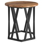 vidaXL Table d'appoint 2 Pièces bois recyclé Bois d'ingénierie et acier