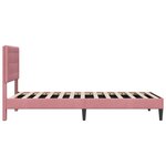 vidaXL Cadre de lit avec tête de lit Rose 100 x 200 cm Velours