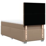 vidaXL Sommier à lattes de lit avec matelas Cappuccino 100x200 cm