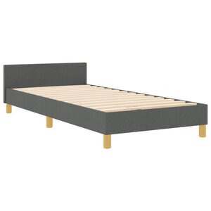 Lit vidaXL gris foncé 90x190 cm en tissu