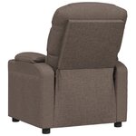 vidaXL Fauteuil inclinable électrique Taupe Tissu