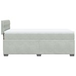 vidaXL Sommier à lattes de lit et matelas Gris clair 80x200 cm Velours
