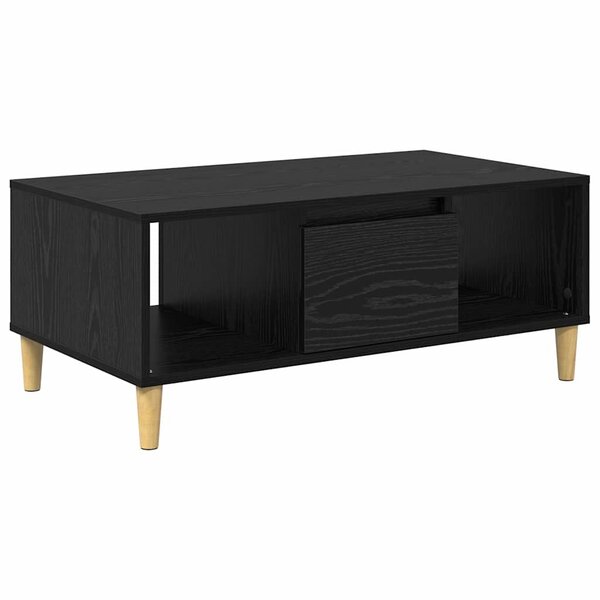 vidaXL Table basse Chêne noir 90 x 50 x 26 5 cm Bois d'ingénierie
