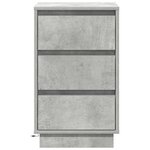 vidaXL Cabinet de Chevet avec Éclairage LED Gris Béton 39x34 5x65 cm Bois d'ingénierie