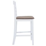vidaXL Chaises de bar lot de 2 blanc tissu