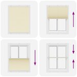 vidaXL Store plissé crème 110x100cm largeur du tissu 109 4cm polyester