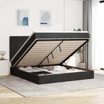 VidaXL Cadre de lit ottoman avec matelas noir 180x200cm velours