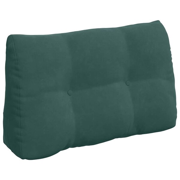 vidaXL Coussin de Dos Vert foncé 80 x 24 x 50 cm Velours