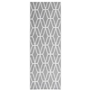 vidaXL Tapis d'extérieur ARAKIL Gris 80x250 cm PP